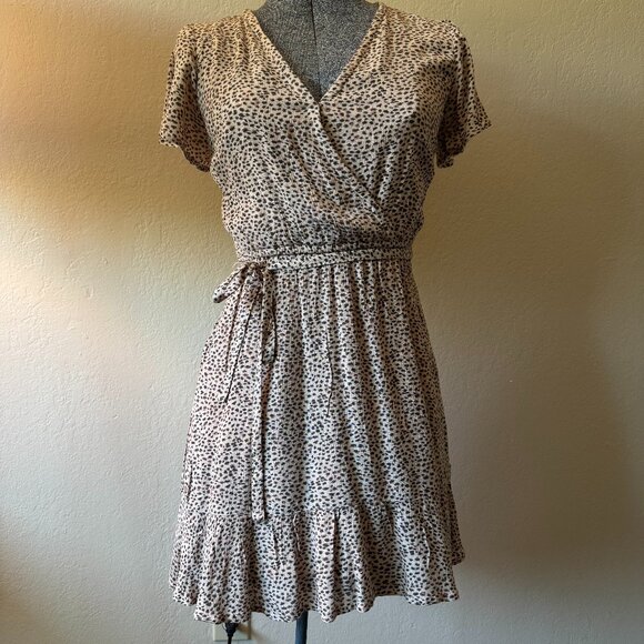 Abercrombie Easy Waist Wrap Mini Dress - XS Petite - Picture 2 of 13